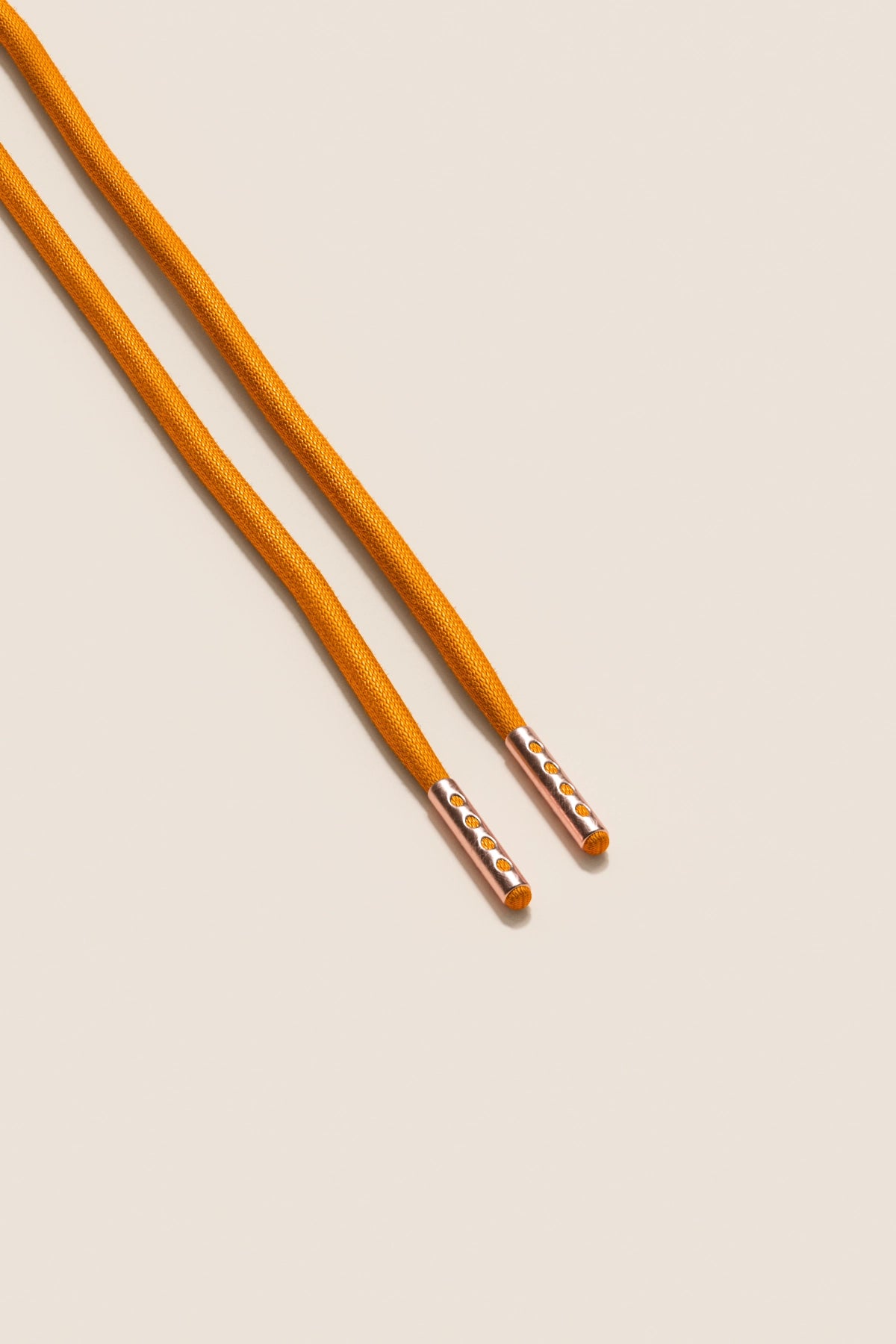 Senkels Buckthorn 4mm Round Waxed Shoelaces with Rose Gold Aglets