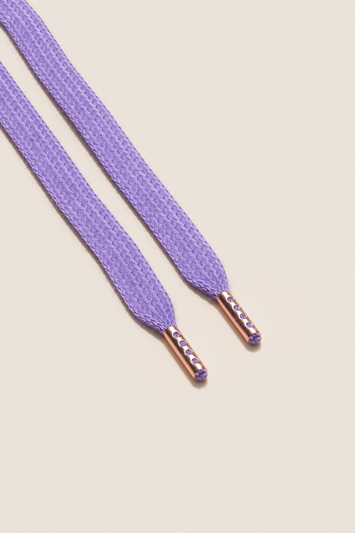 Senkels Lilac Sneaker Shoelaces with Rose Gold Aglets