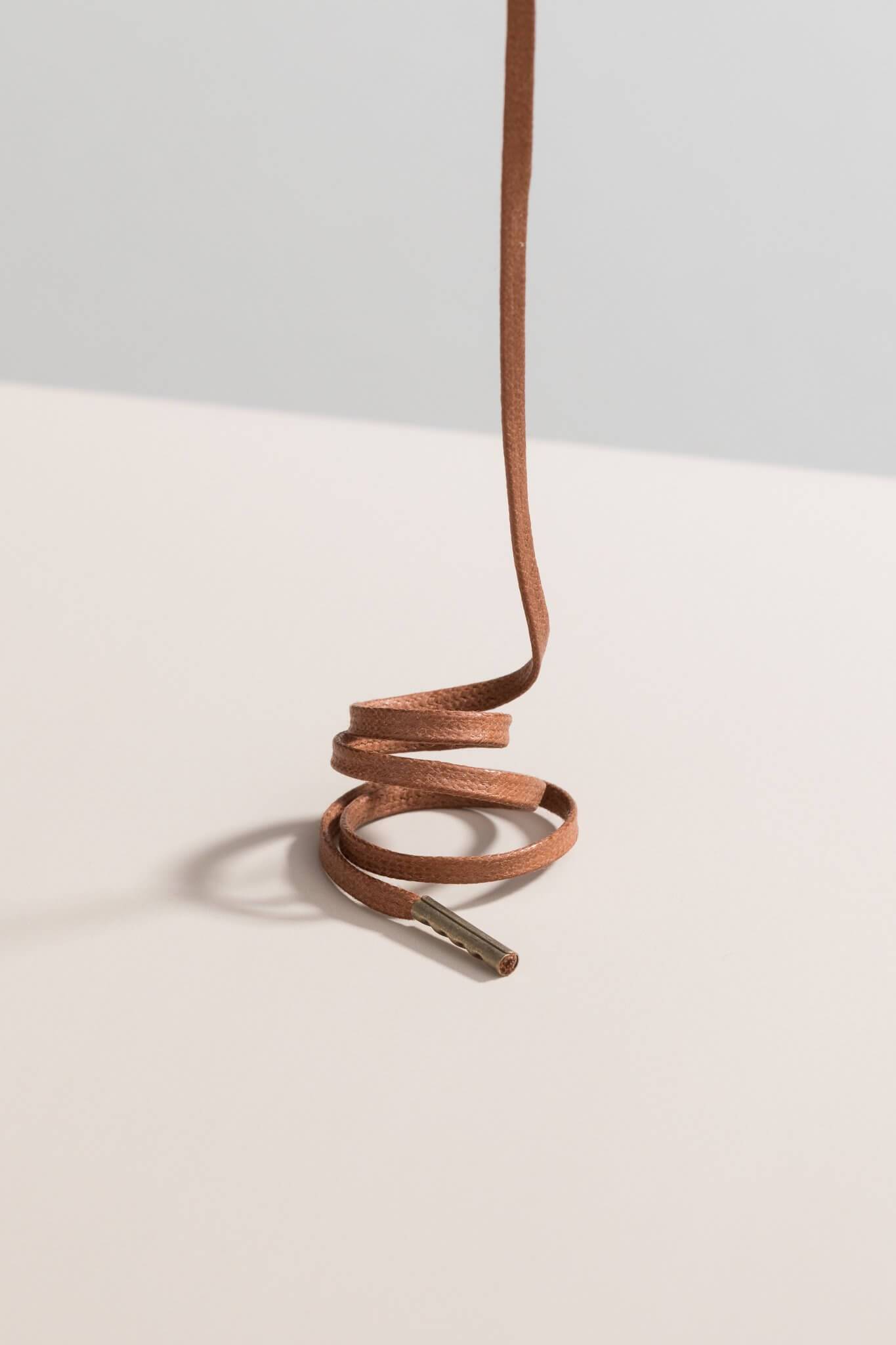 Coffee Brown - 3mm Flat Waxed Shoelaces