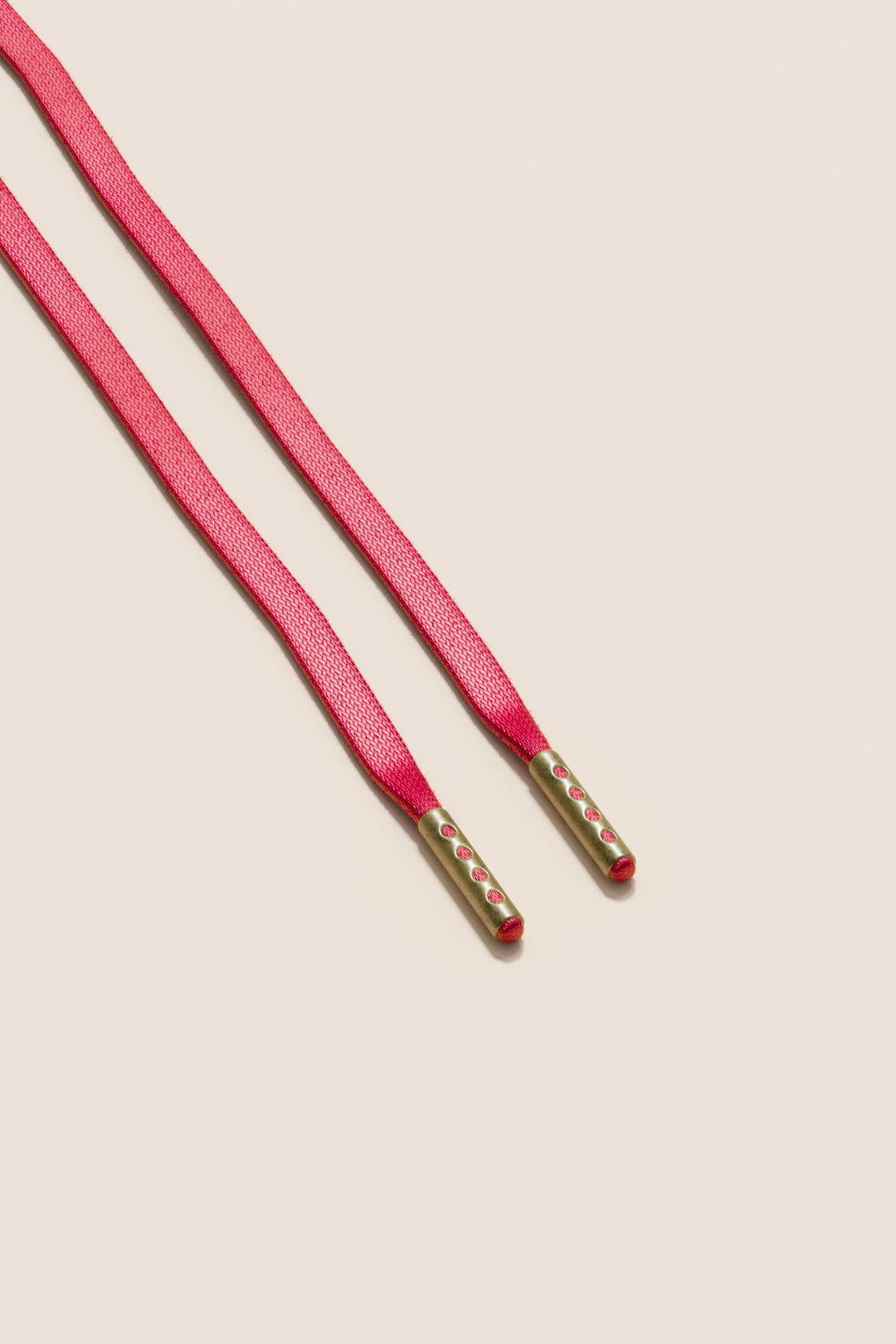 Senkels Cerise Pink 3mm Flat Waxed Shoelaces with Brass Aglets