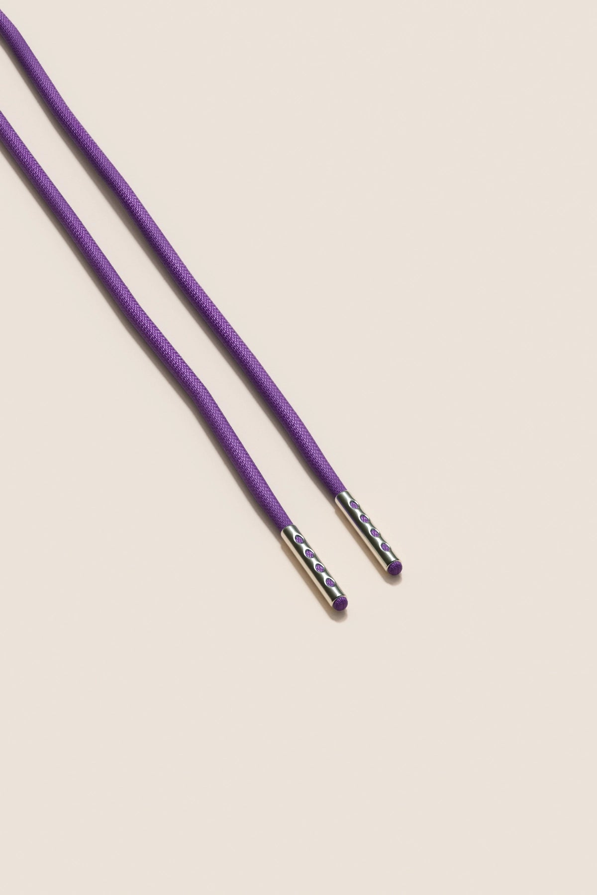 Senkels Purple 2.5mm Round Waxed Shoelaces with Nickel Aglets