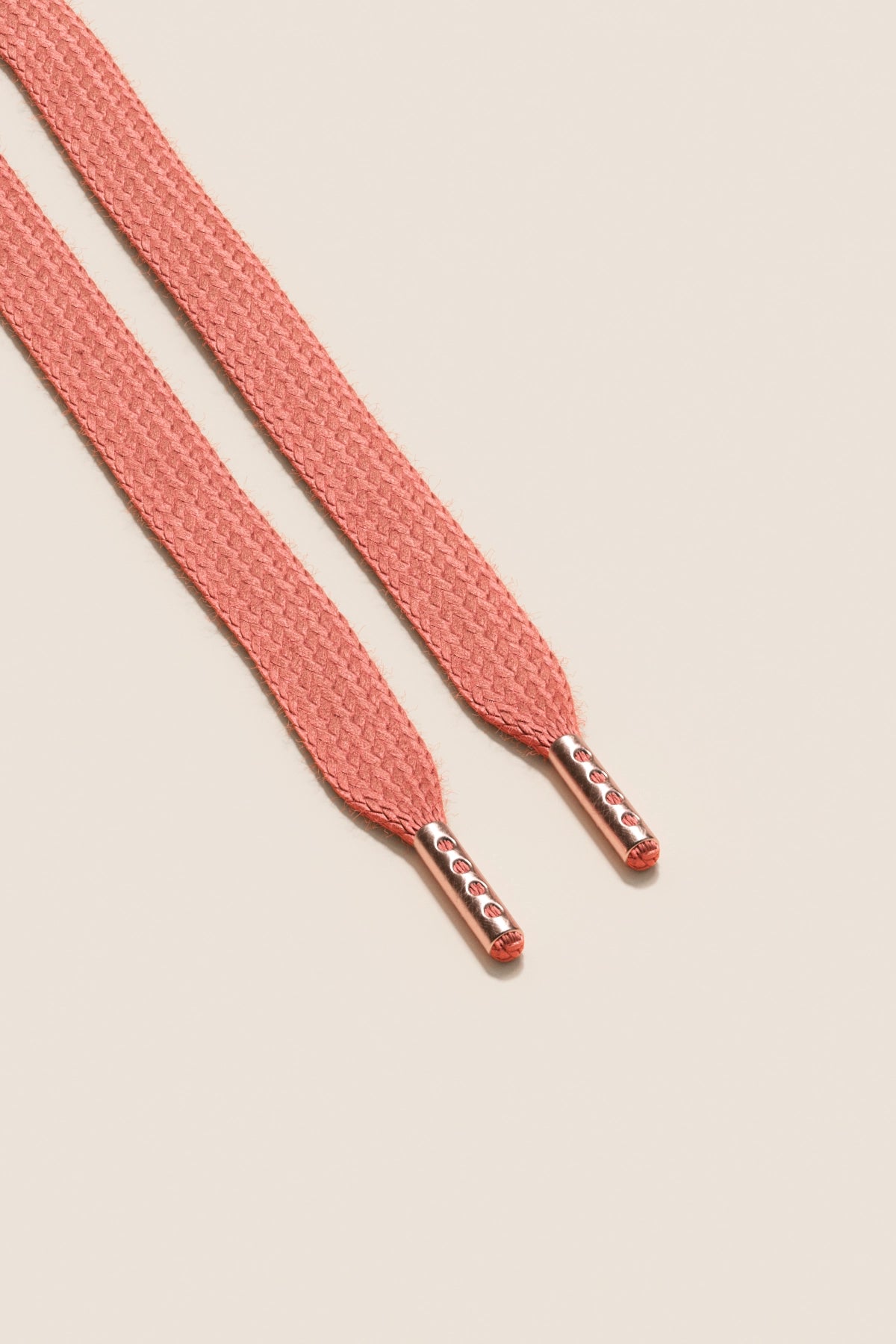 Senkels Salmon Sneaker Shoelaces with Rose Gold Aglets