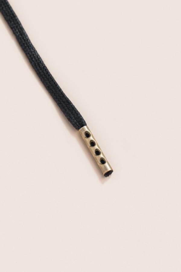 Black - 3mm Flat Waxed Shoelaces