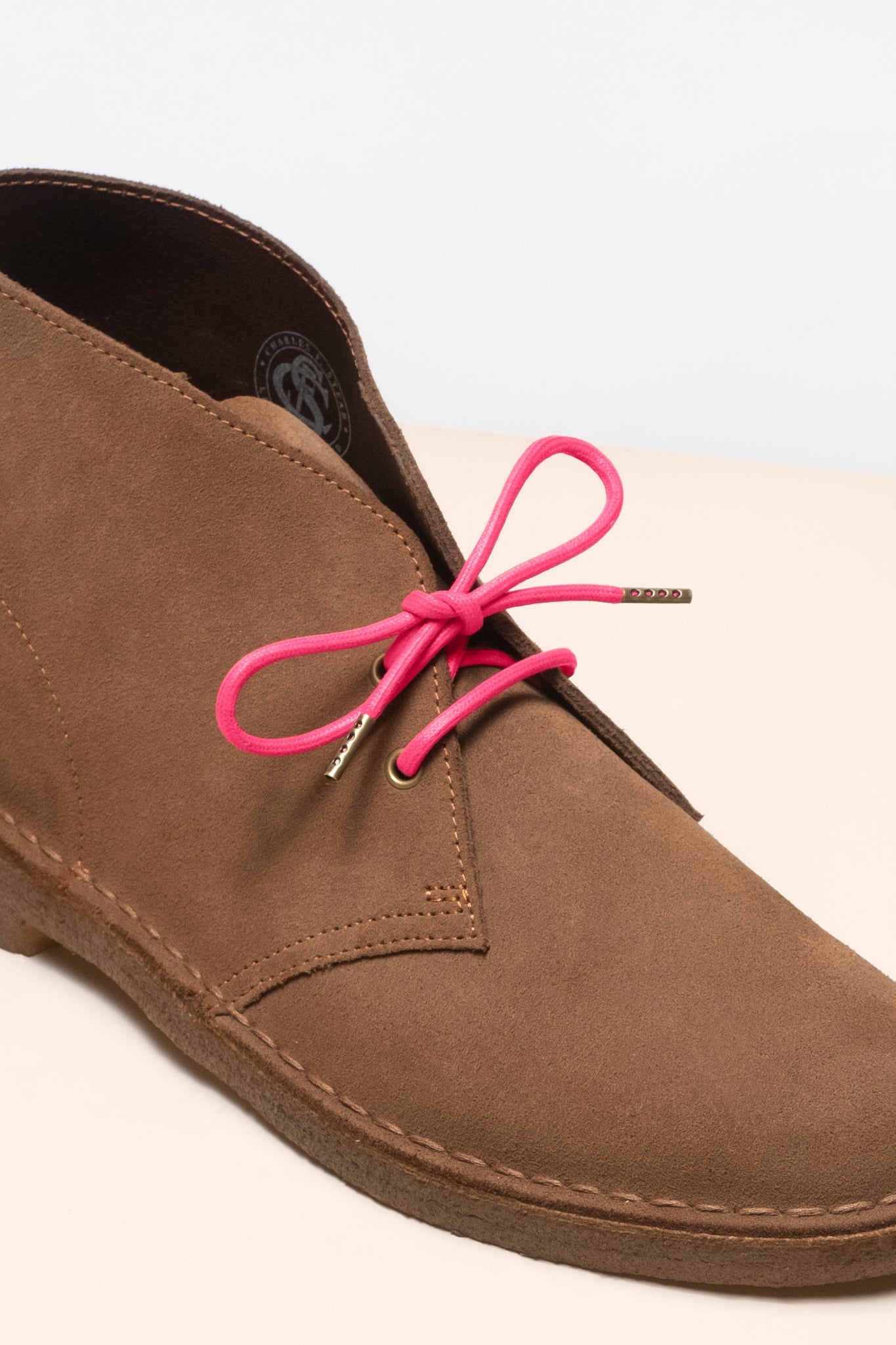 Cerise Pink - 4mm round waxed shoelaces for boots and shoes made from 100% organic cotton - Senkels