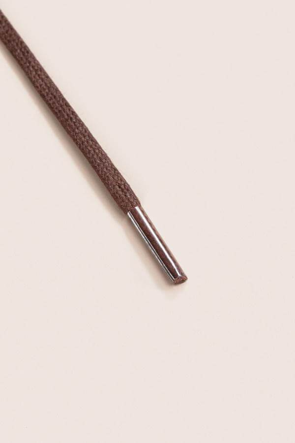 Chocolate Brown - 3mm Flat Waxed Shoelaces