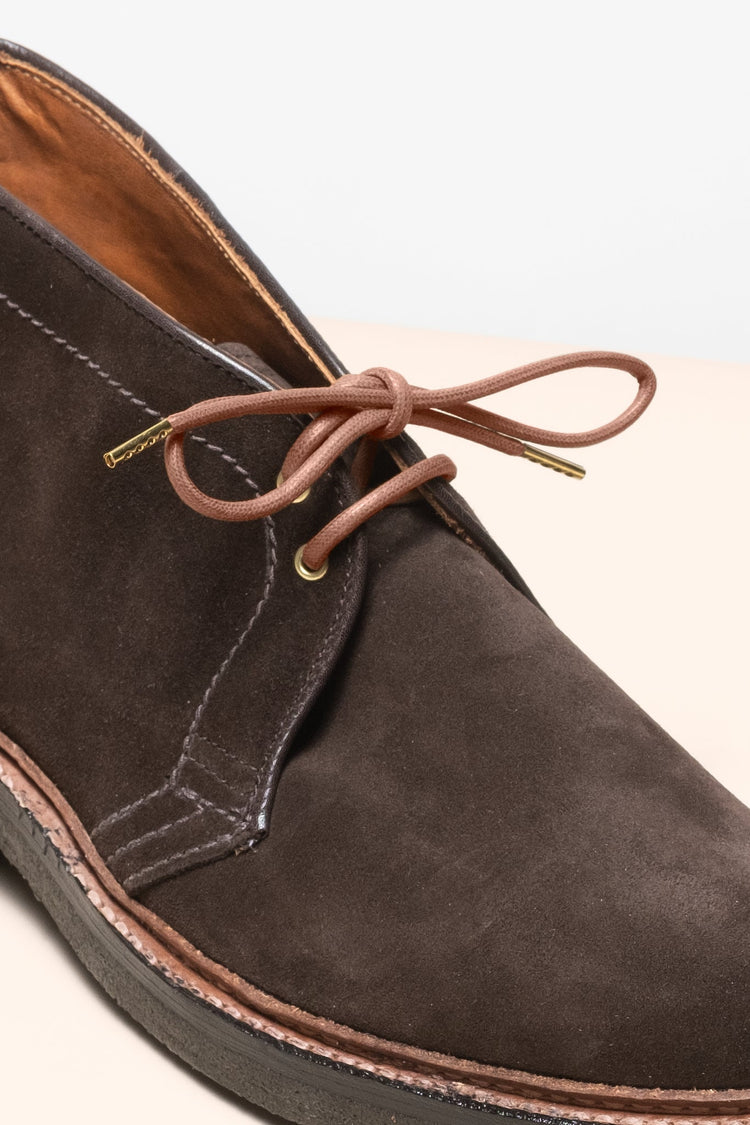 Store rysten kabine Coffee Brown - 4mm Round Waxed Shoelaces | SENKELS