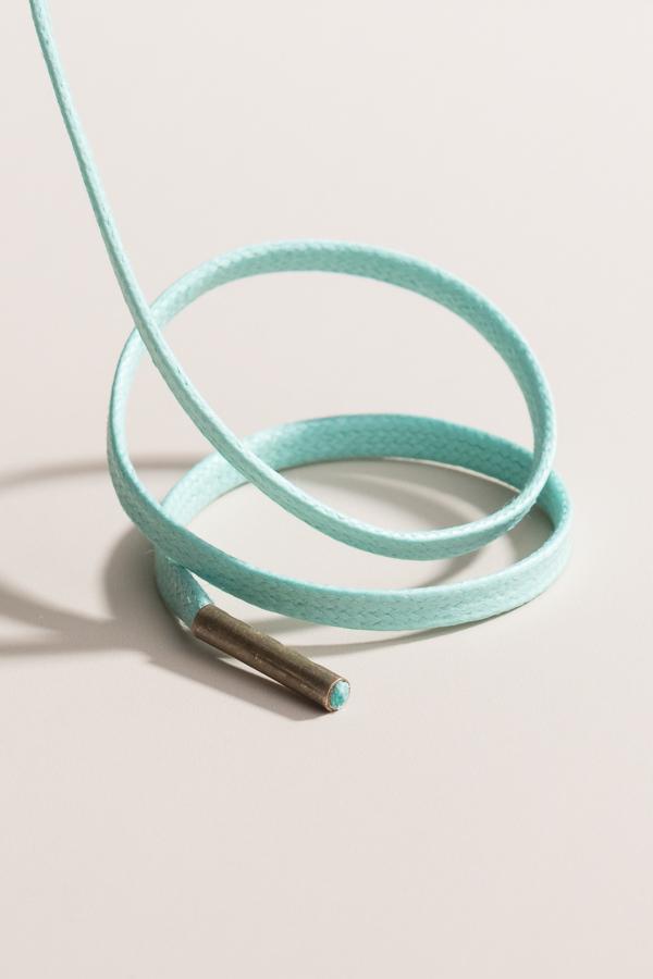 Mint Green - 3mm Flat Waxed Shoelaces