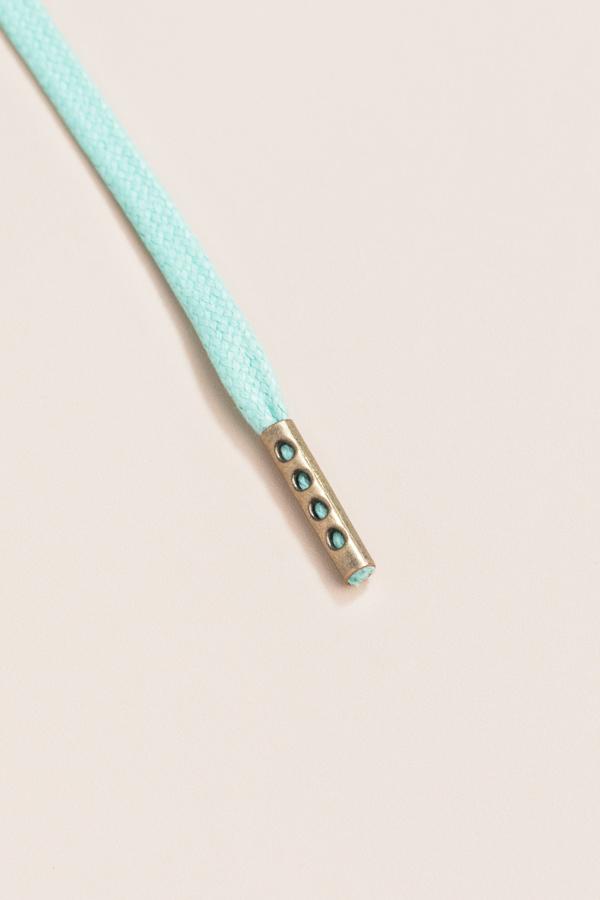 Mint Green - 3mm Flat Waxed Shoelaces