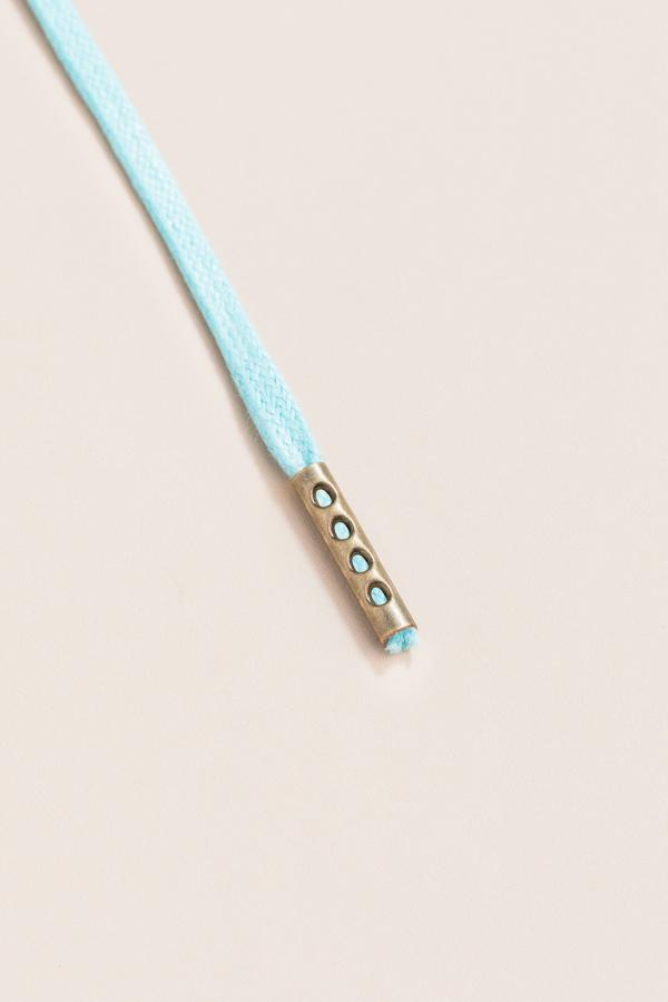 Pastel Blue - 3mm Flat Waxed Shoelaces
