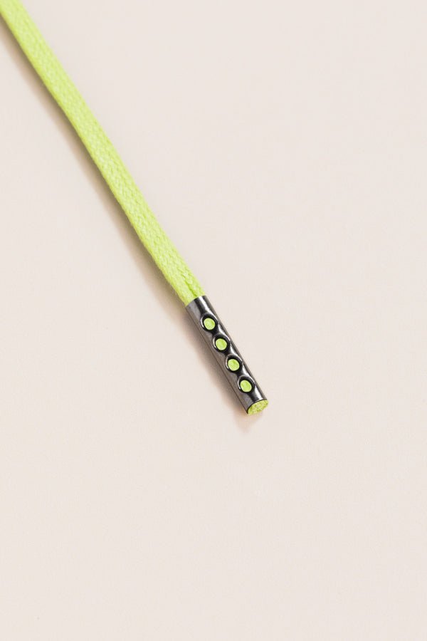 Pastel Green- 4mm round waxed shoelaces for boots and shoes made from 100% organic cotton - Senkels