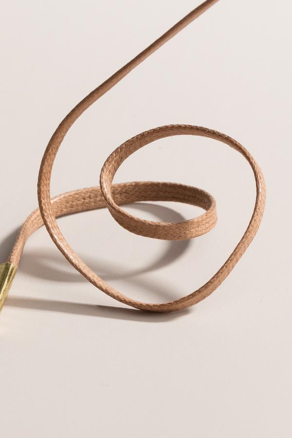 Taupe - 3mm Flat Waxed Shoelaces